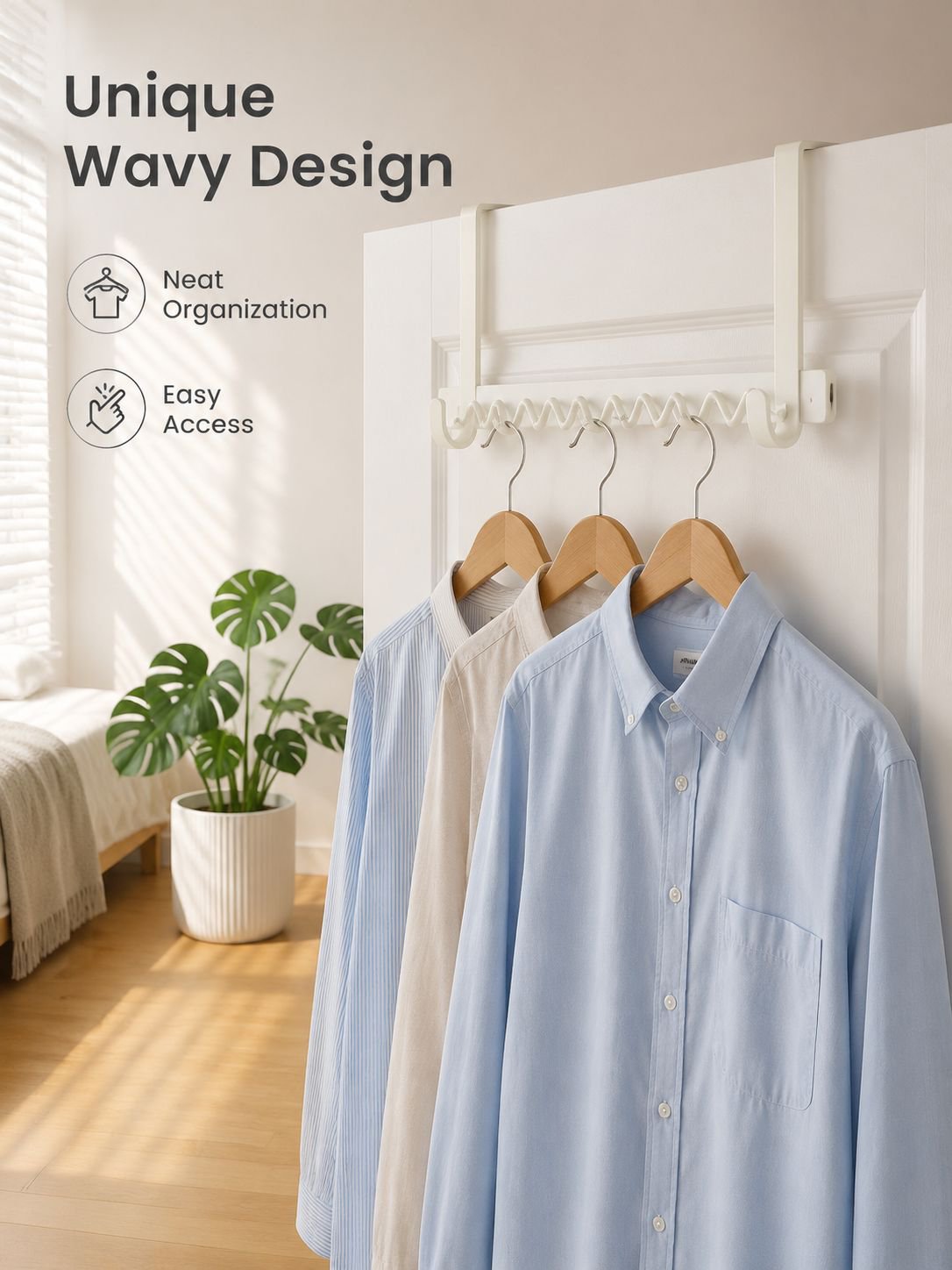 Wavy Dormitory Clothes Storage Hook