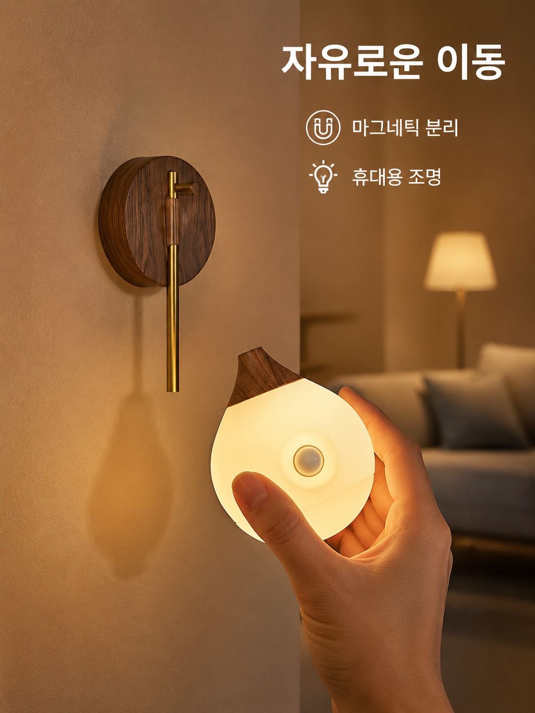 무선 구형 센서 야간등