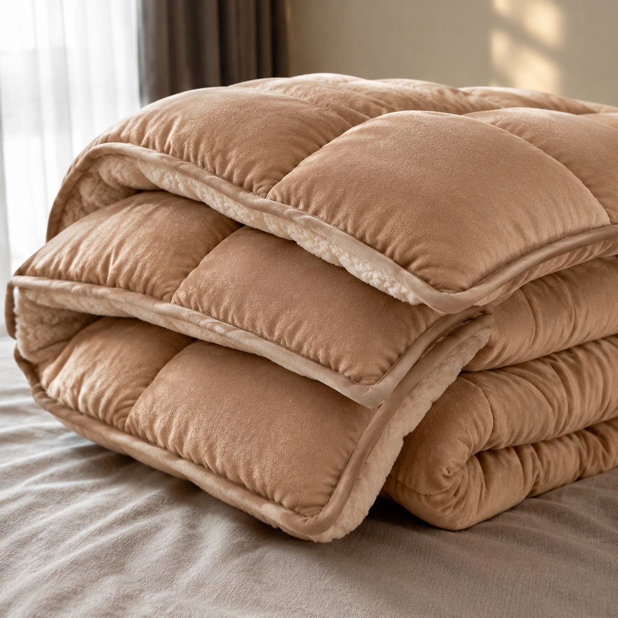 Milk double-sided fleece lamb fleece winter quilt quilt core thick warm spring and autumn quilt