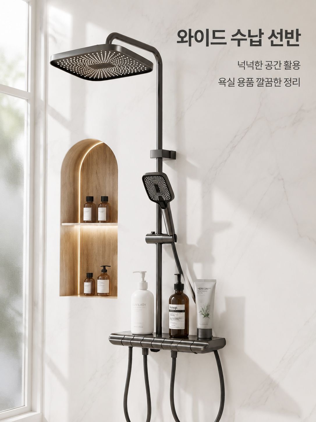 온도 조절 샤워기 세트