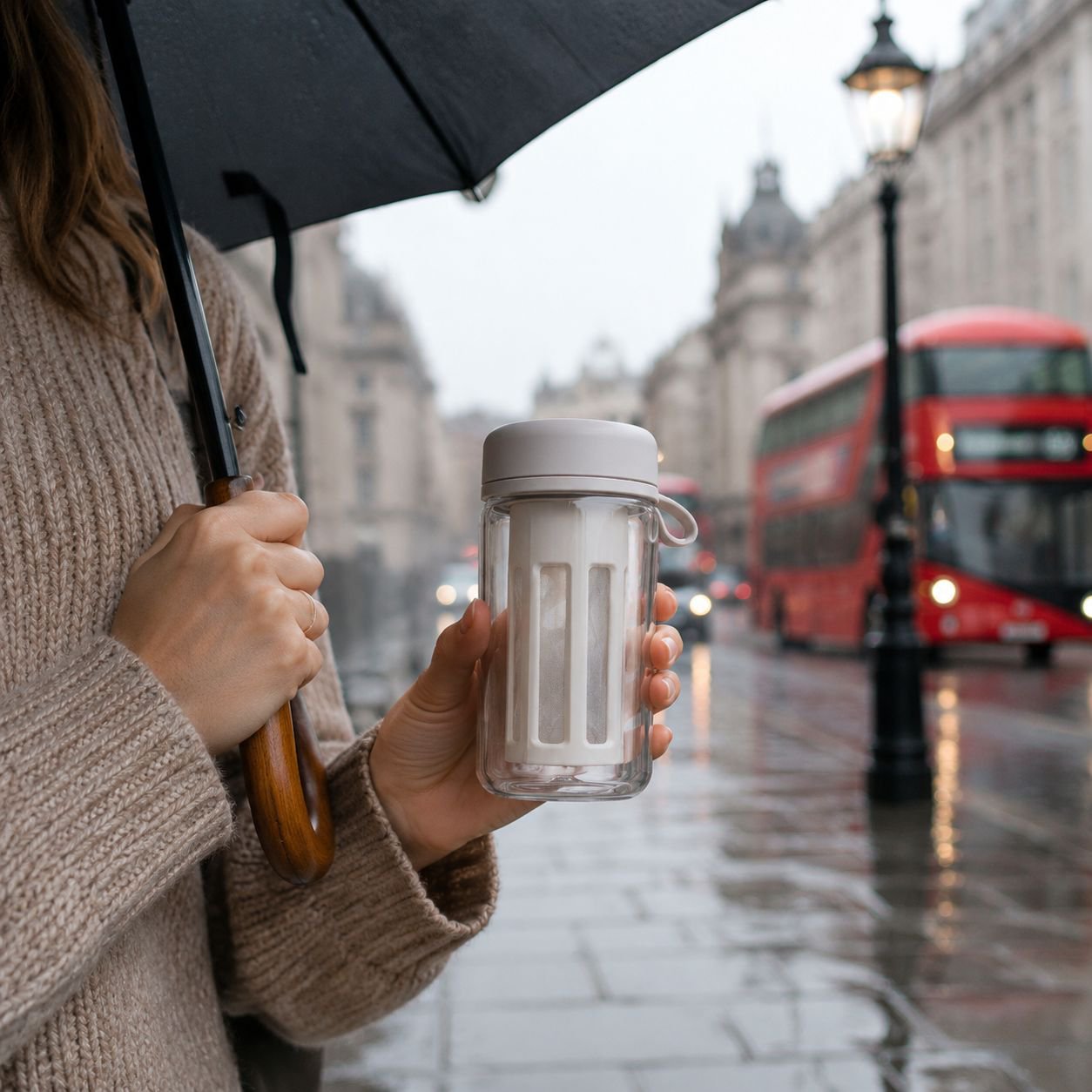 Portable Coffee Tumbler with leakproof lid