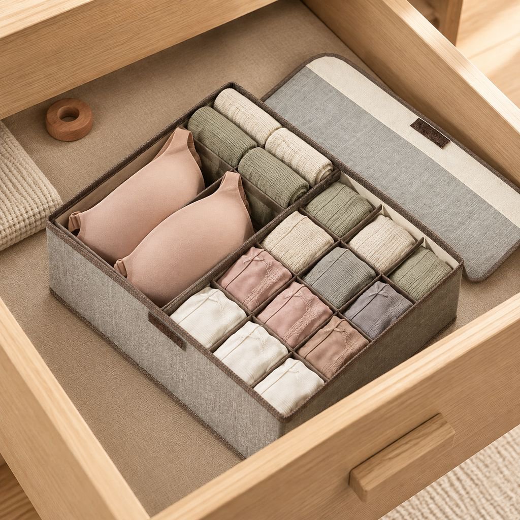 속옷과 양말을 깔끔하게 정리할 수 있는 다용도 수납함