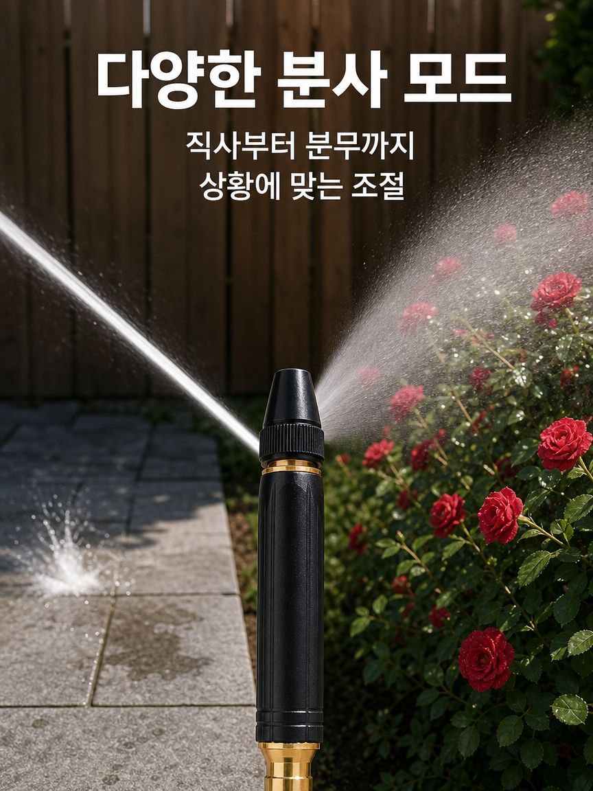 원천공장 흑금강 가정용 세척 고압노즐 수도호스 가압세차 세차용 금속물총