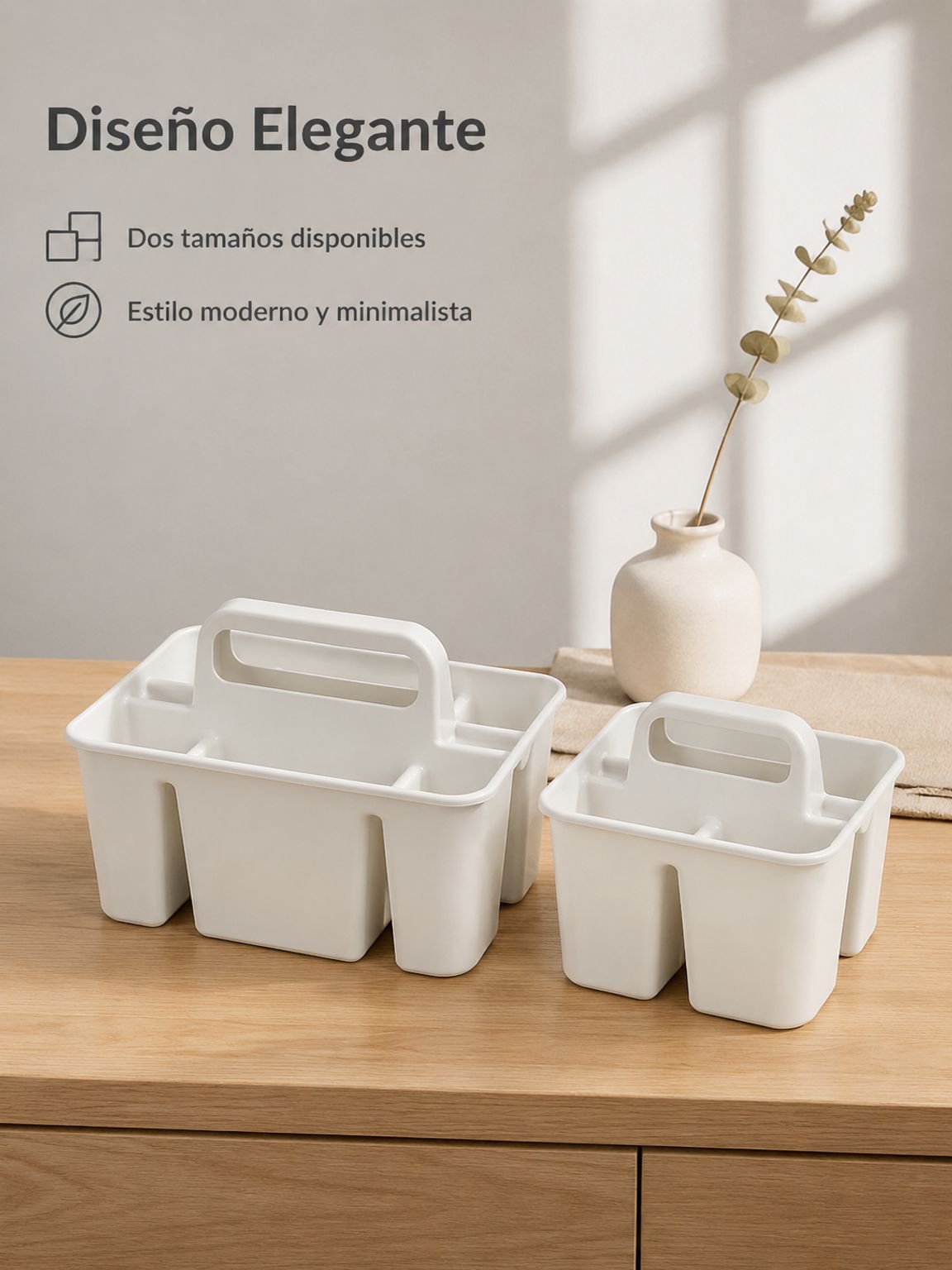 Cesta de almacenamiento portátil con asa para hogar y escritorio