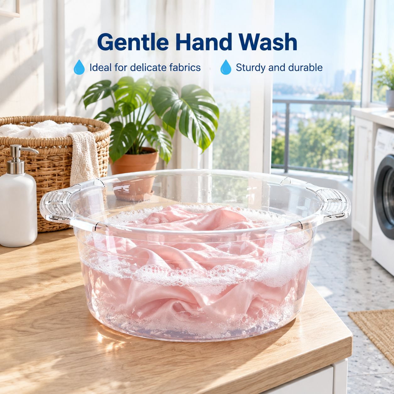 Transparent Utility Wash Basin
