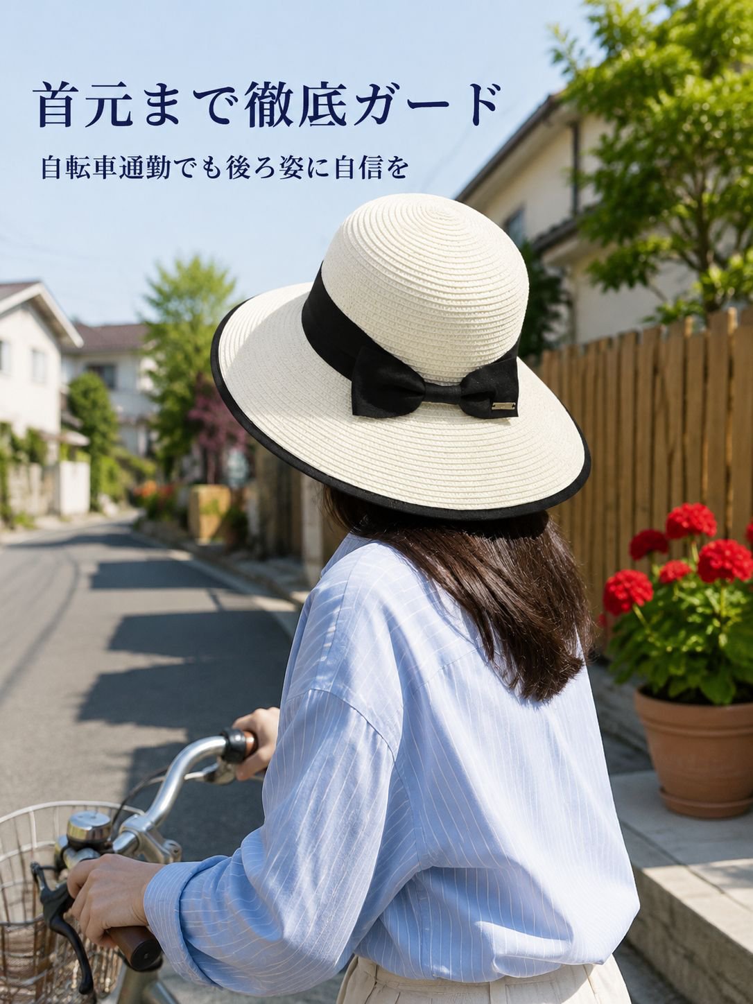 つばの広い日よけ帽
