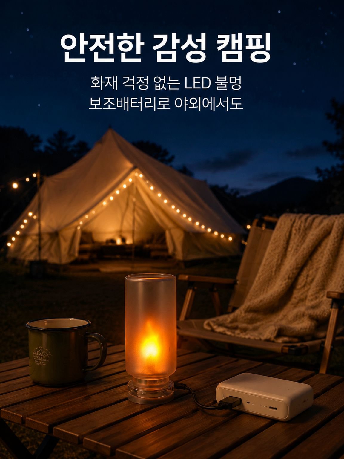 불꽃 효과 무드등