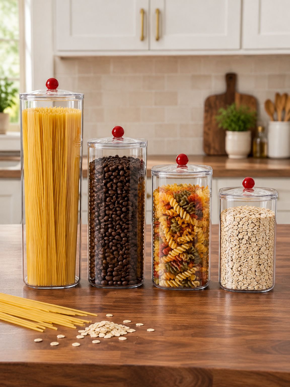 Rangement pratique des aliments secs dans un bocal hermétique