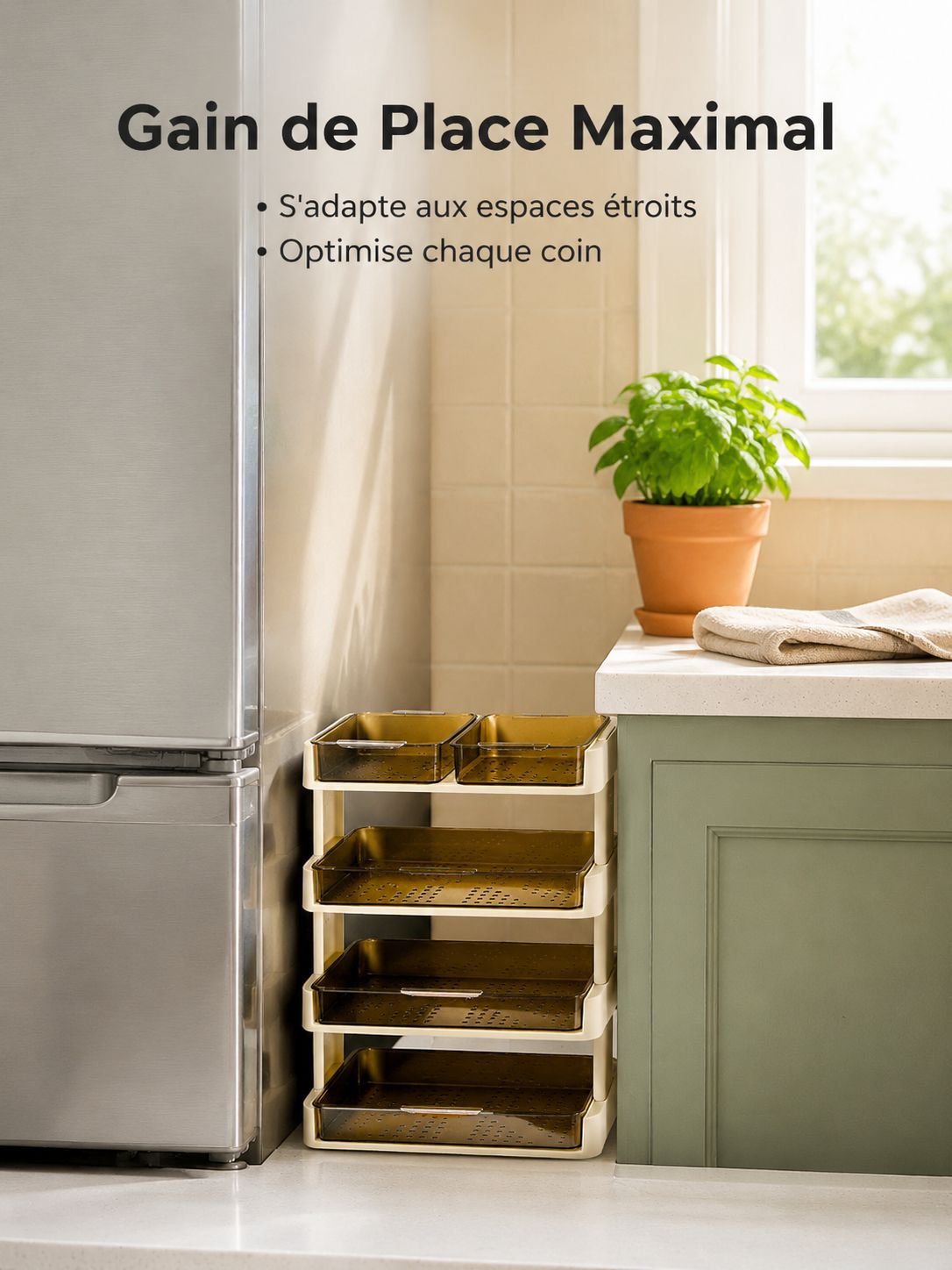 Plateau de cuisine robuste pour rangement organisé
