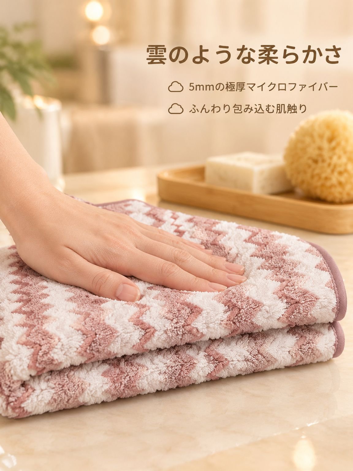 厚手コーラルフリース吸水タオル