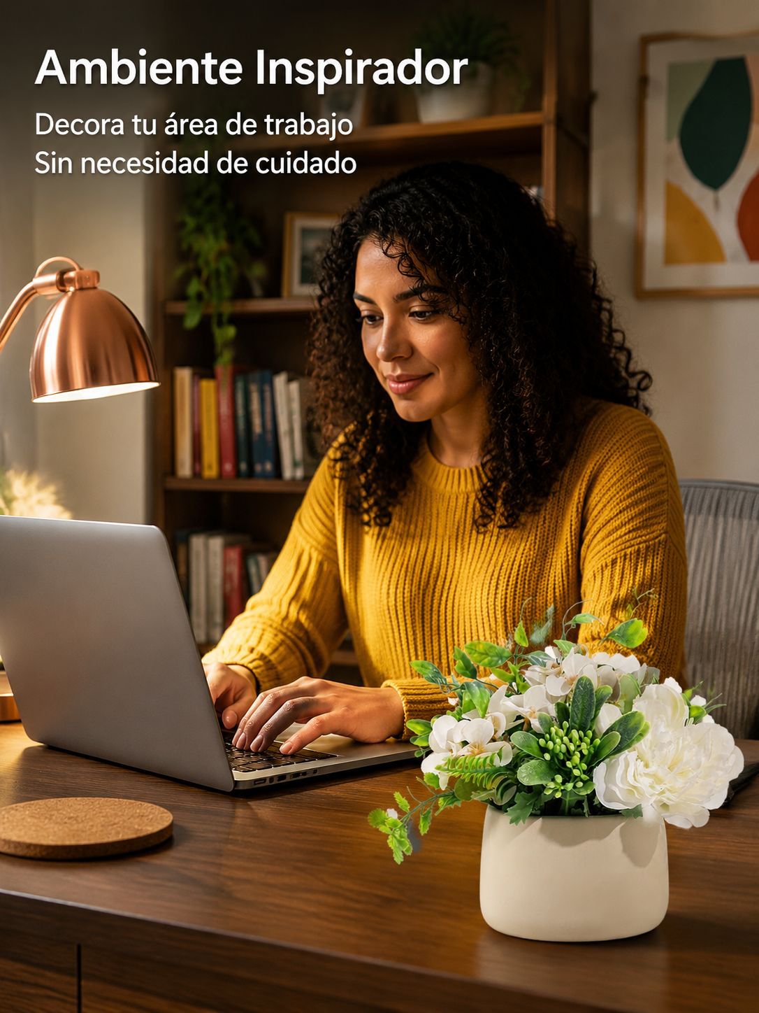 Maceta de cerámica para flores artificiales