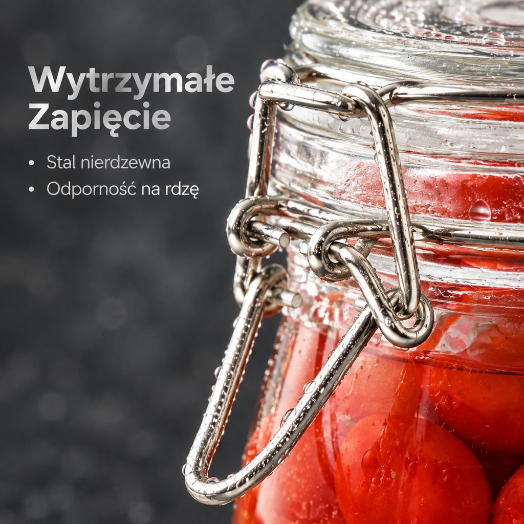 Szczelny szklany pojemnik spożywczy do kiszenia i nalewek