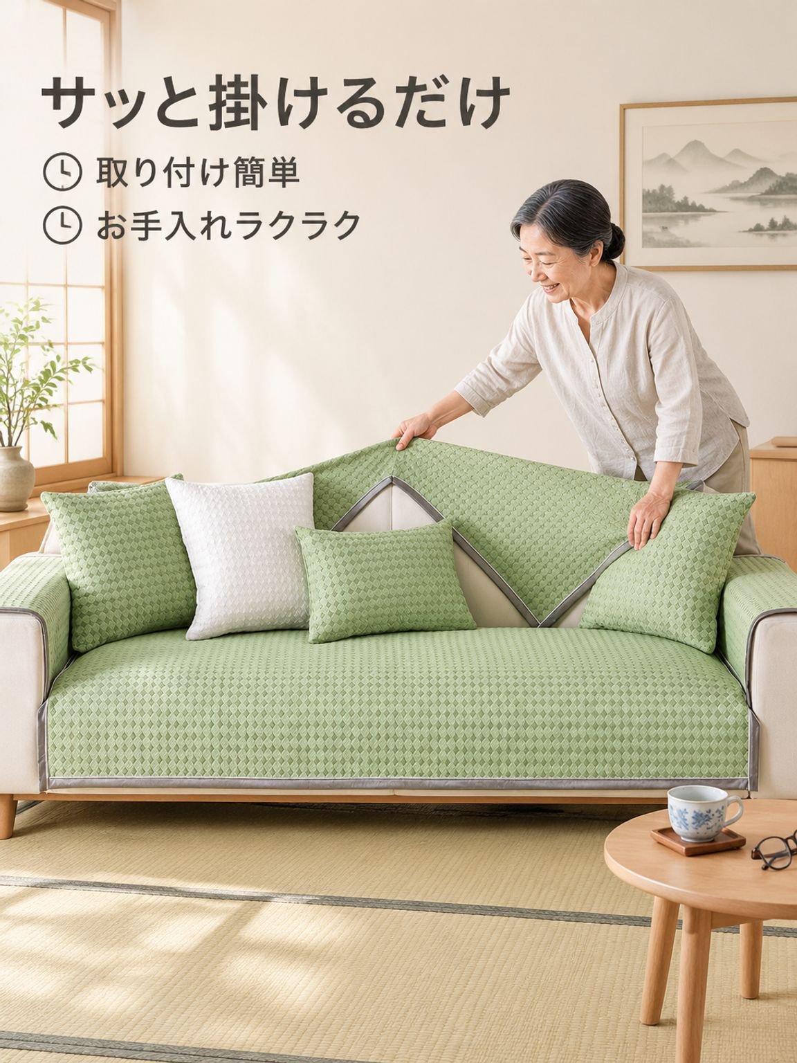 滑り止めソファカバー
