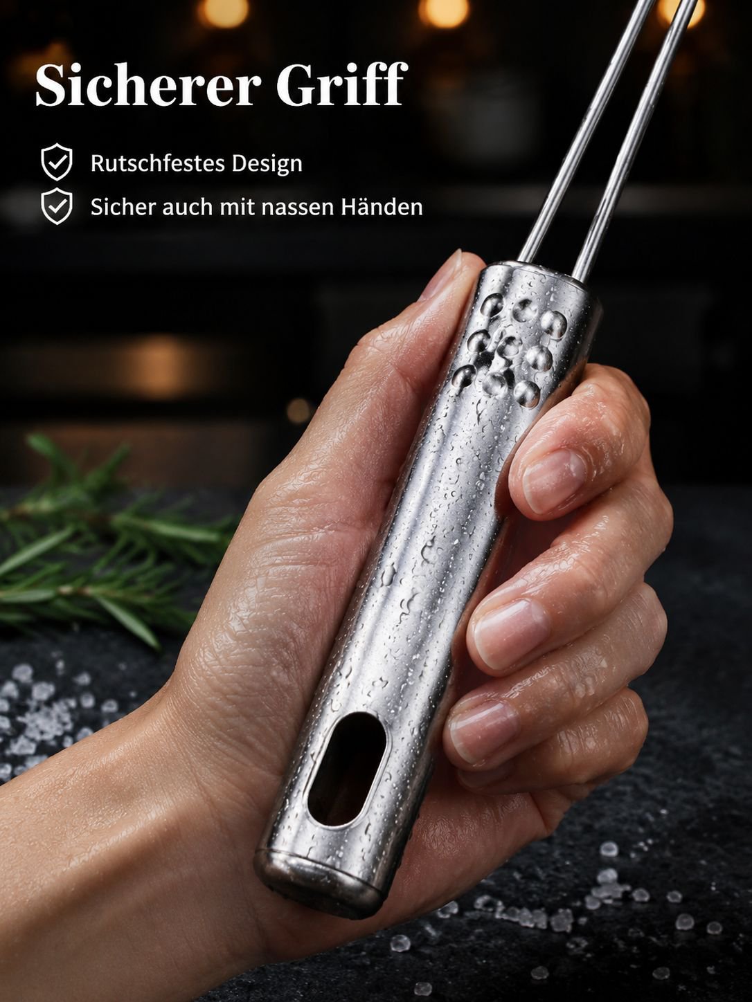 Edelstahl Abseihlöffel für Nudeln Gemüse und frittierte Speisen