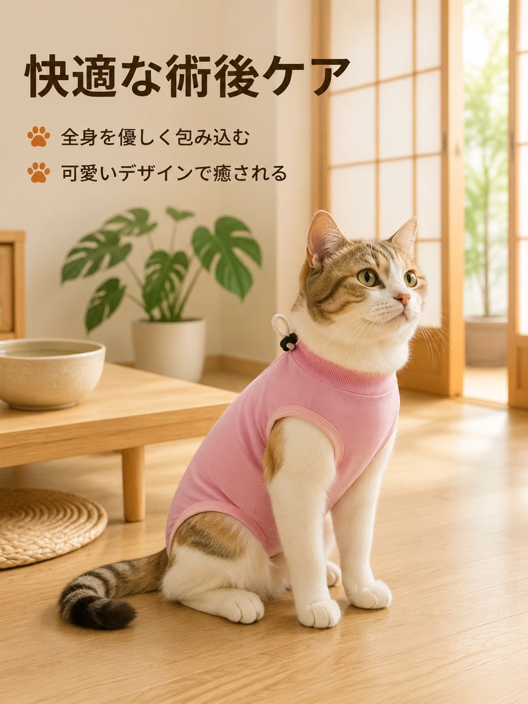 ペット避妊手術後舐め防止服