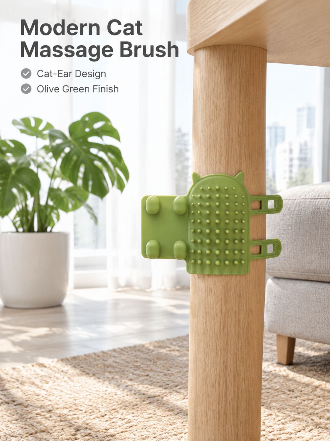 Cat scratching massage brush