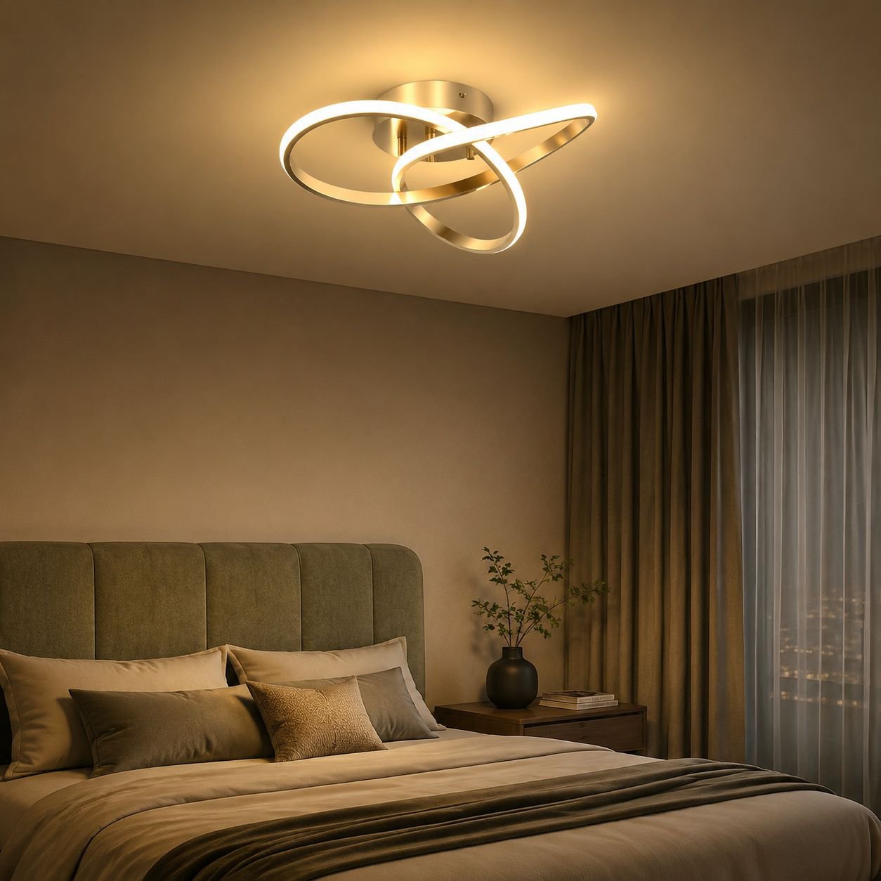 Lámpara de techo LED minimalista nórdica para múltiples espacios