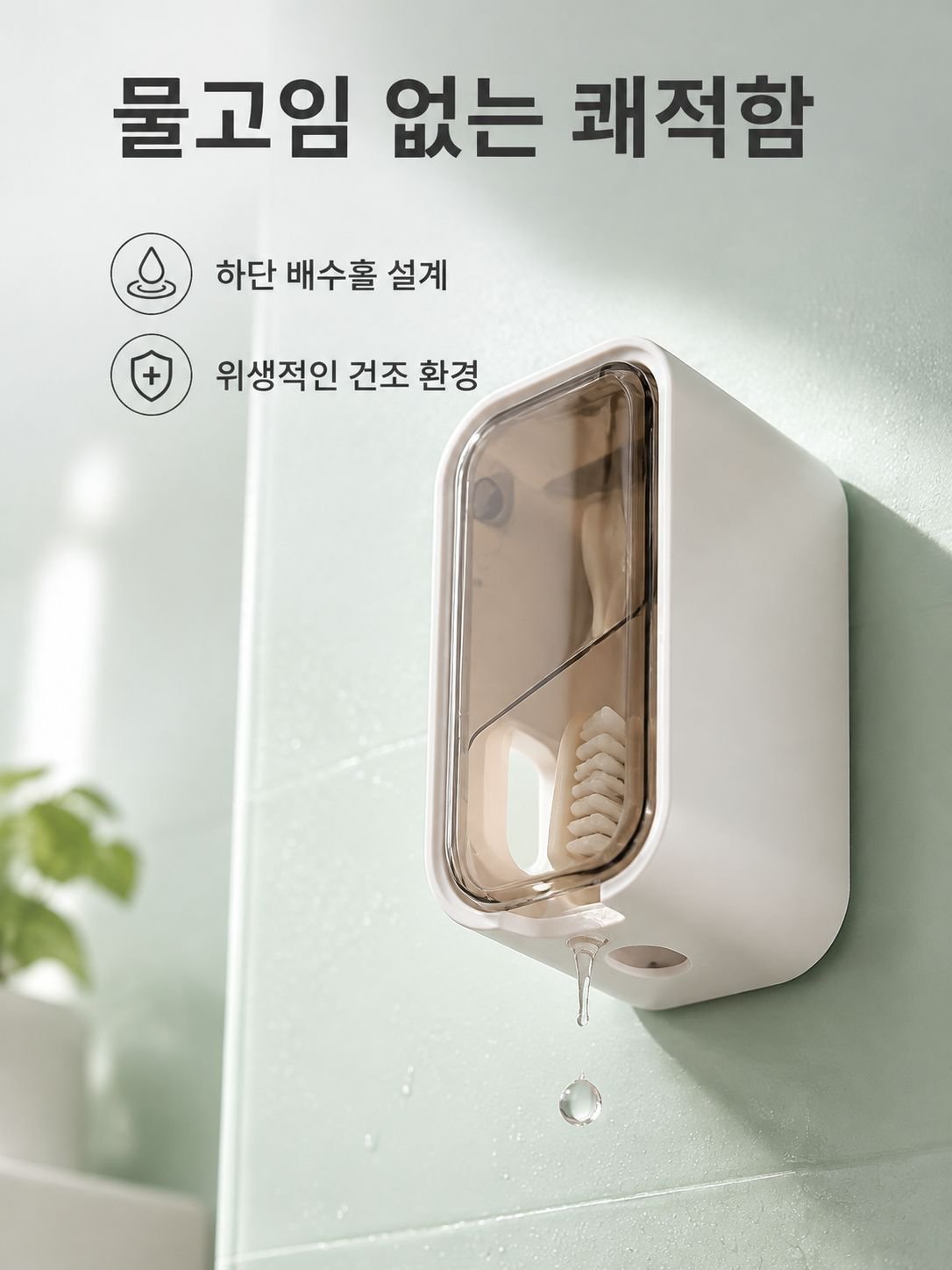 벽에 부착된 칫솔걸이 설치 방법