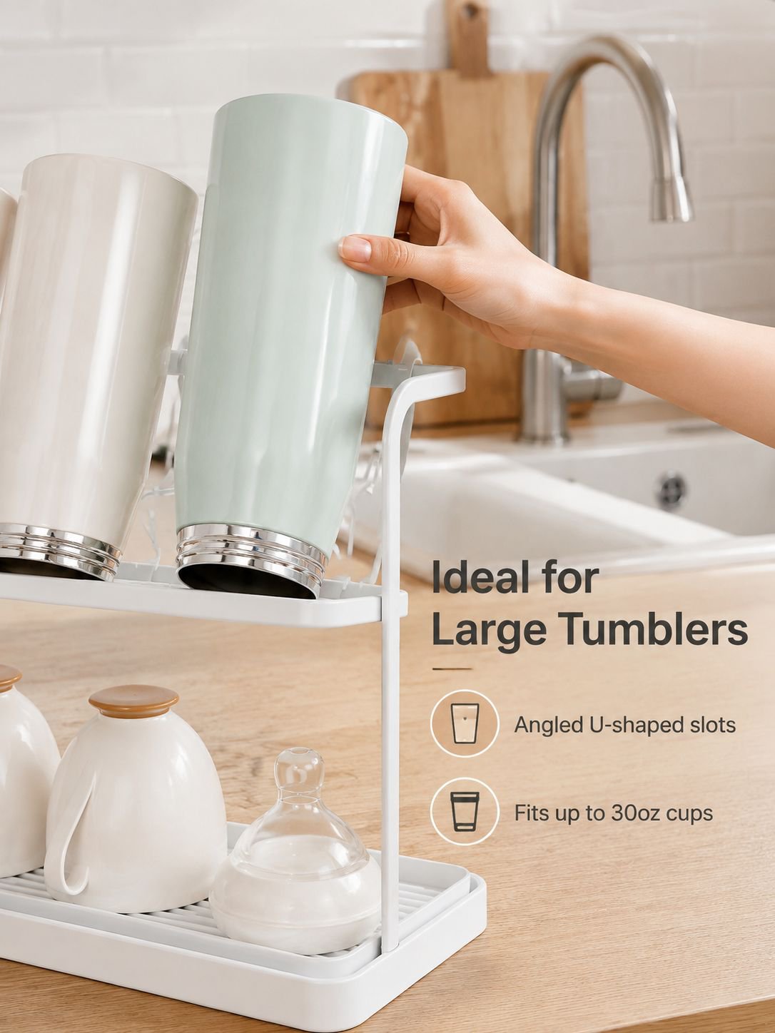Double-layer water-cutting cup holder