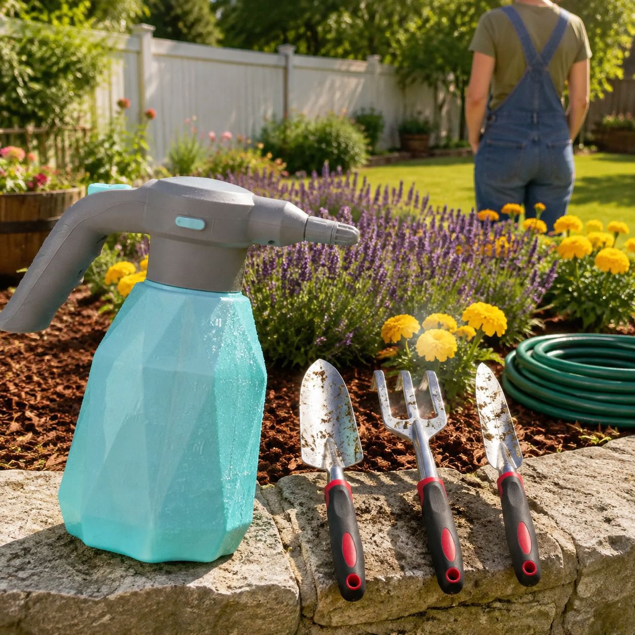 Outdoor garden watering can with large capacity