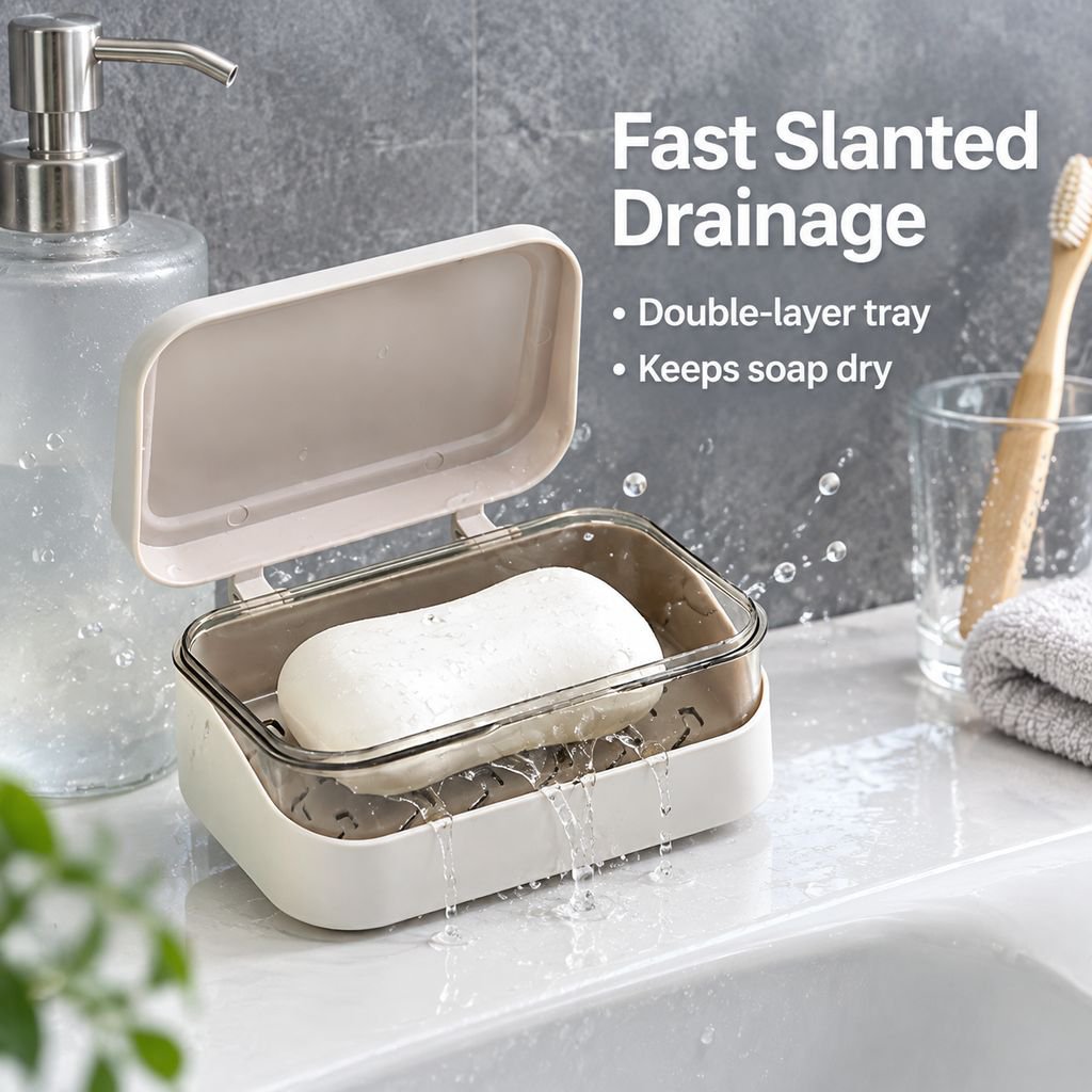 Non-drilling flip soap box