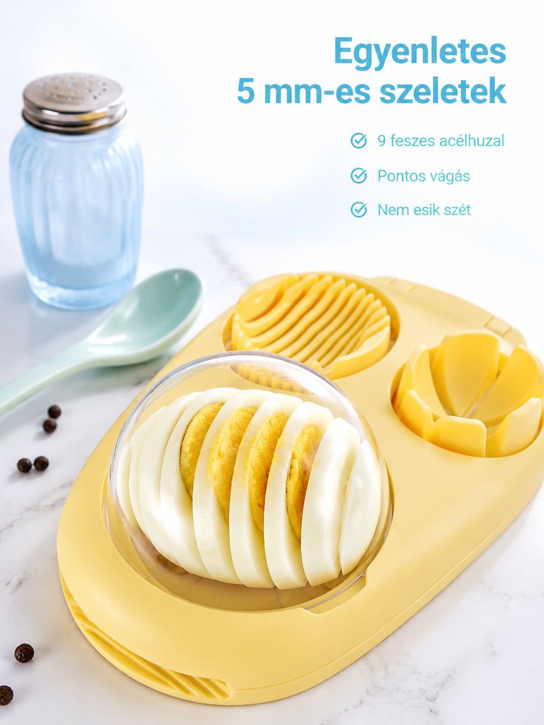 Tojás szeletelése egyszerűen és gyorsan
