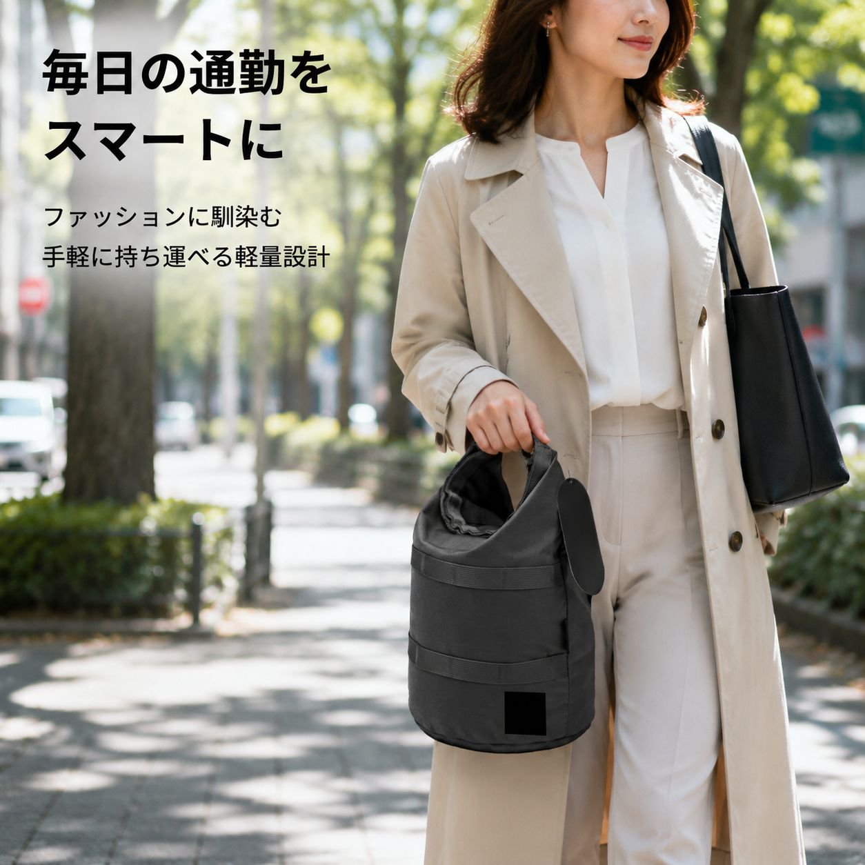 丸底ロールトップ式丸型ランチボックス収納バッグ