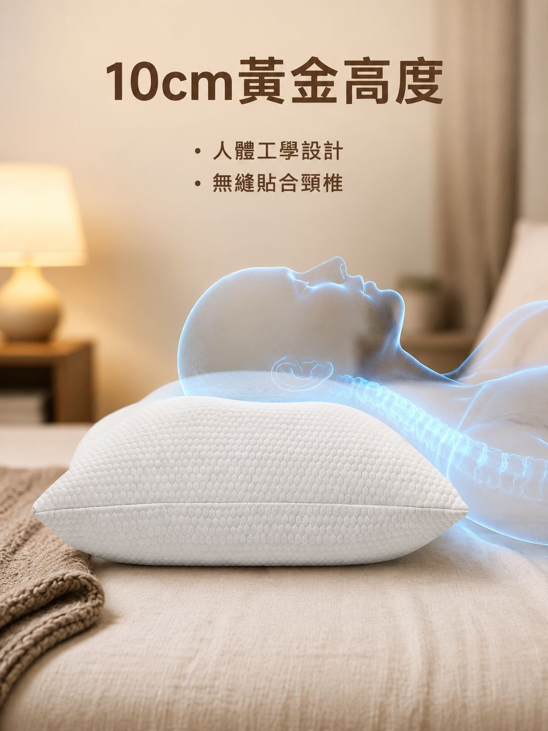 顆粒記憶棉護頸枕