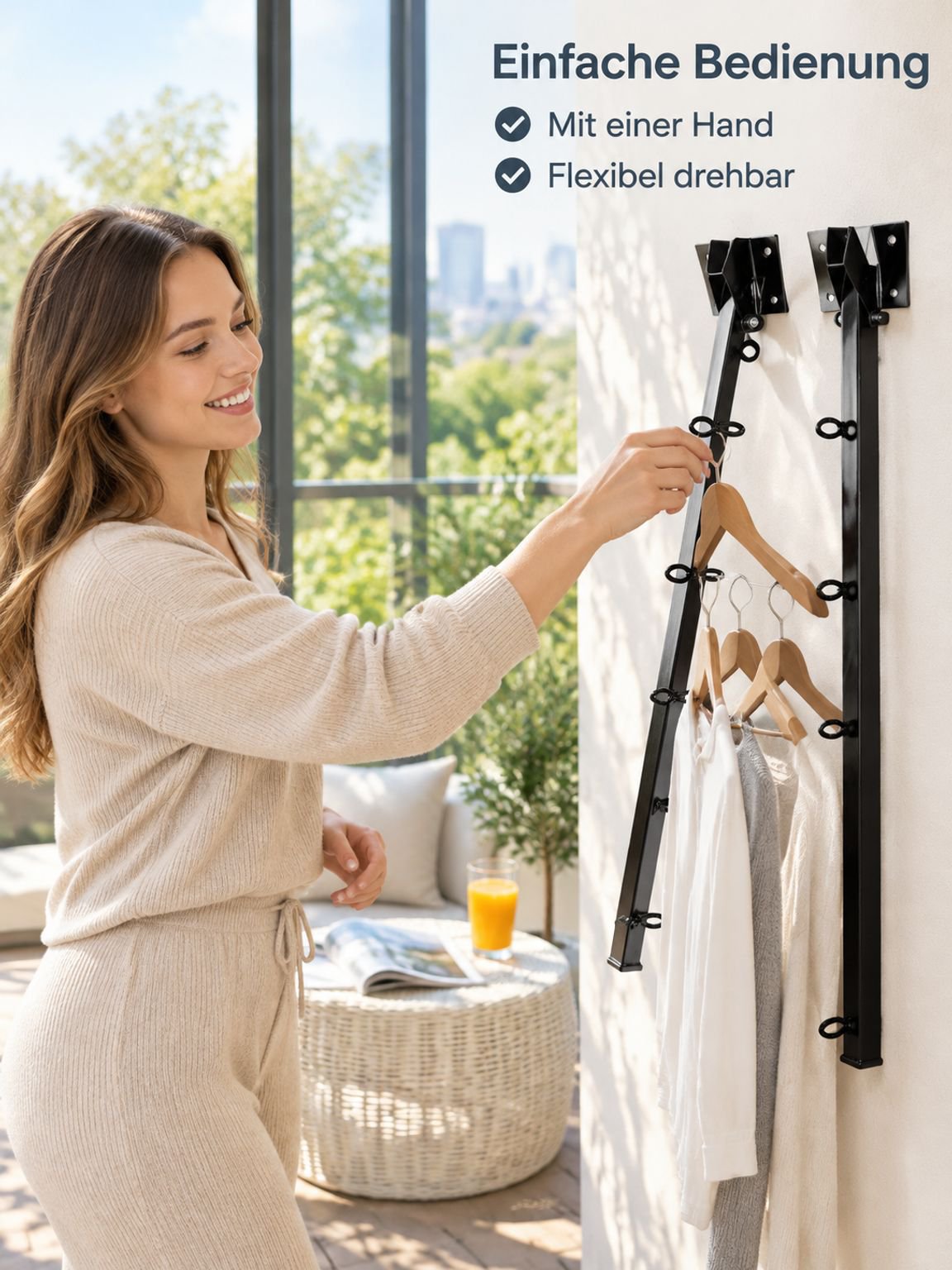 Klappbarer Wäscheständer für den Haushalt