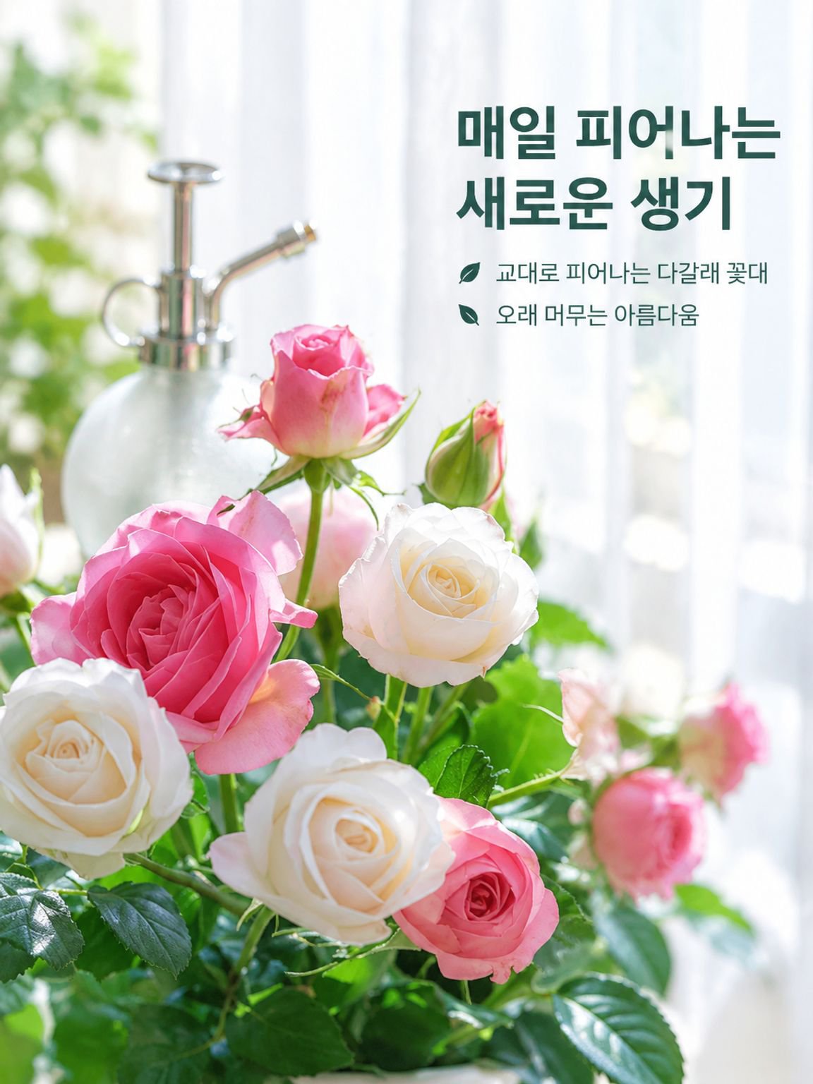 이중 꽃잎 장미