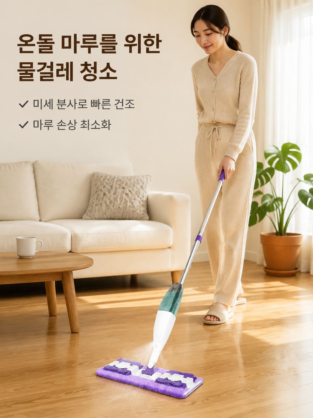 다기능 분사 걸레 집게형 세안타월 청소 먼지제거