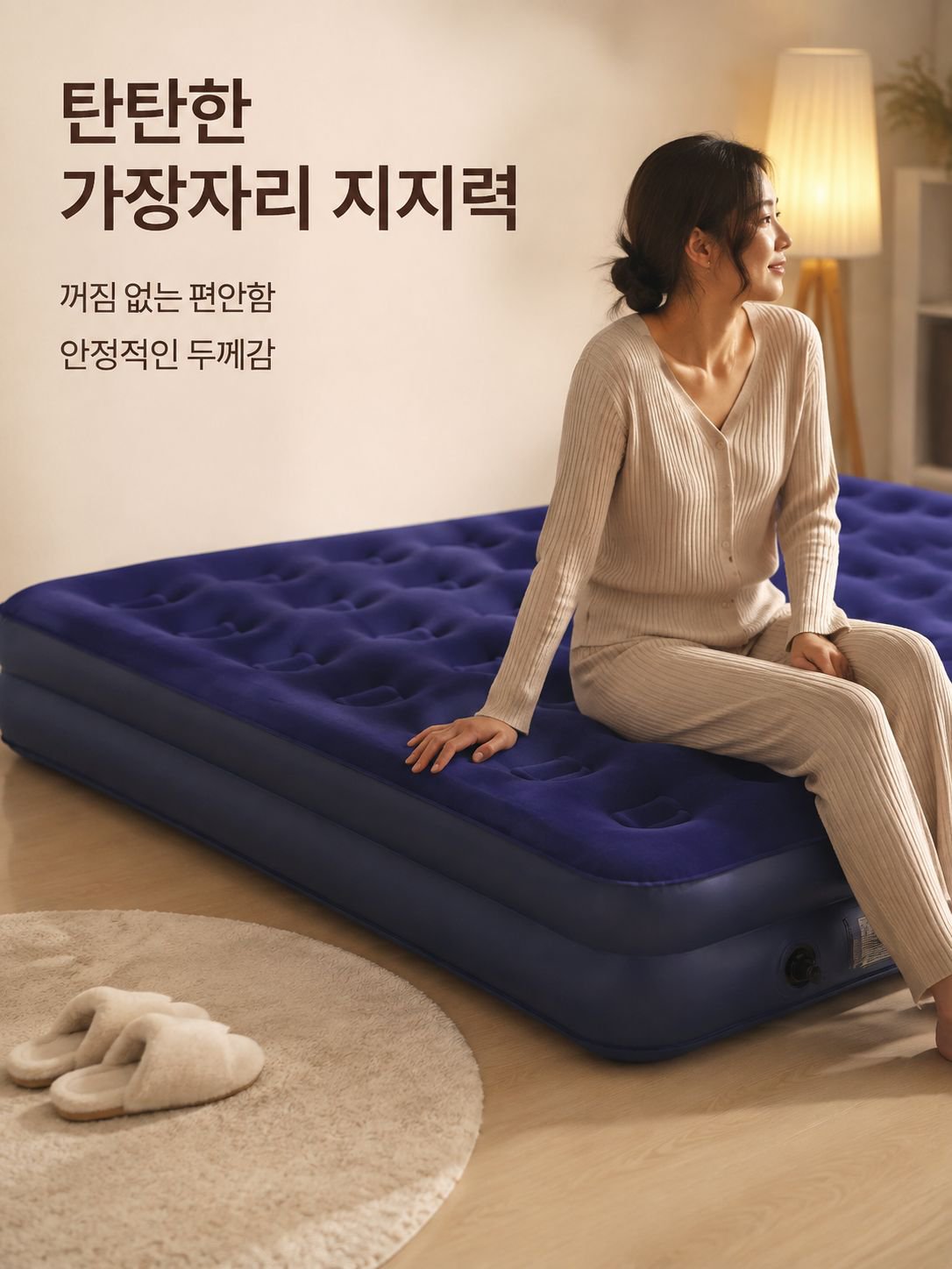 두꺼운 접이식 에어 매트리스