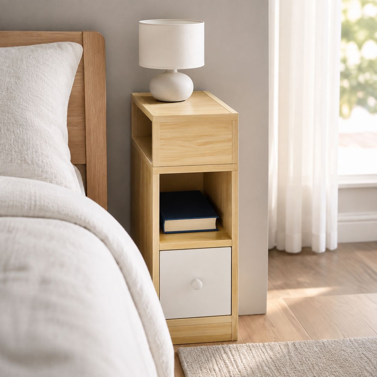 Simple Style Multifunctional Bedside Storage Cabinet