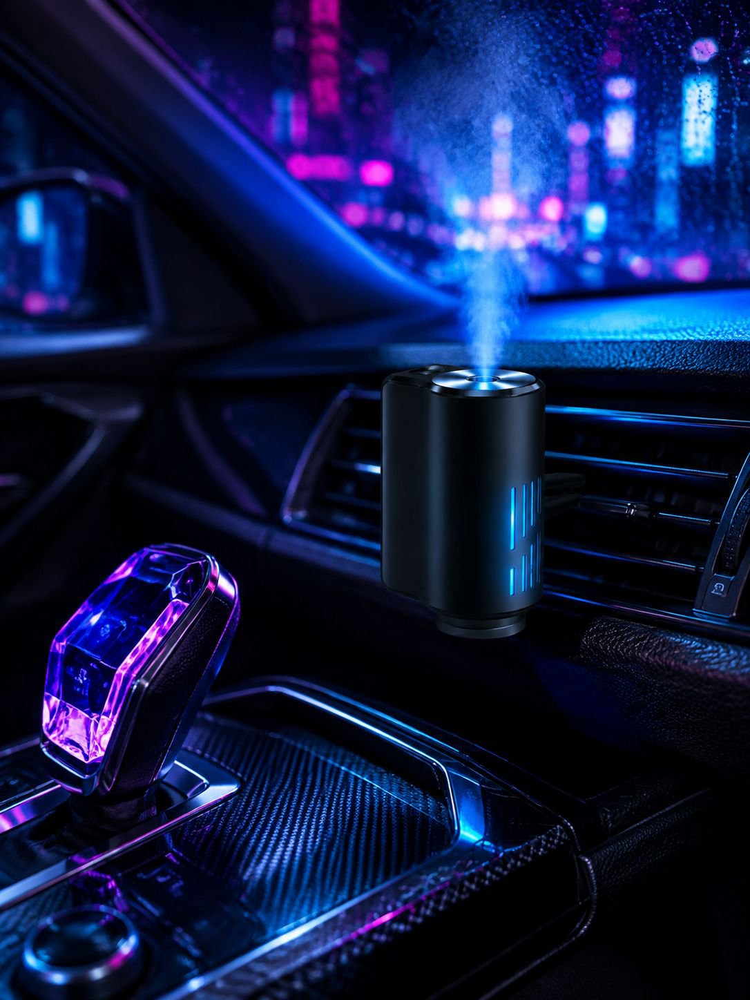 Máquina de aromaterapia para automóvil con salida de aire inteligente, difusor automático de aleació