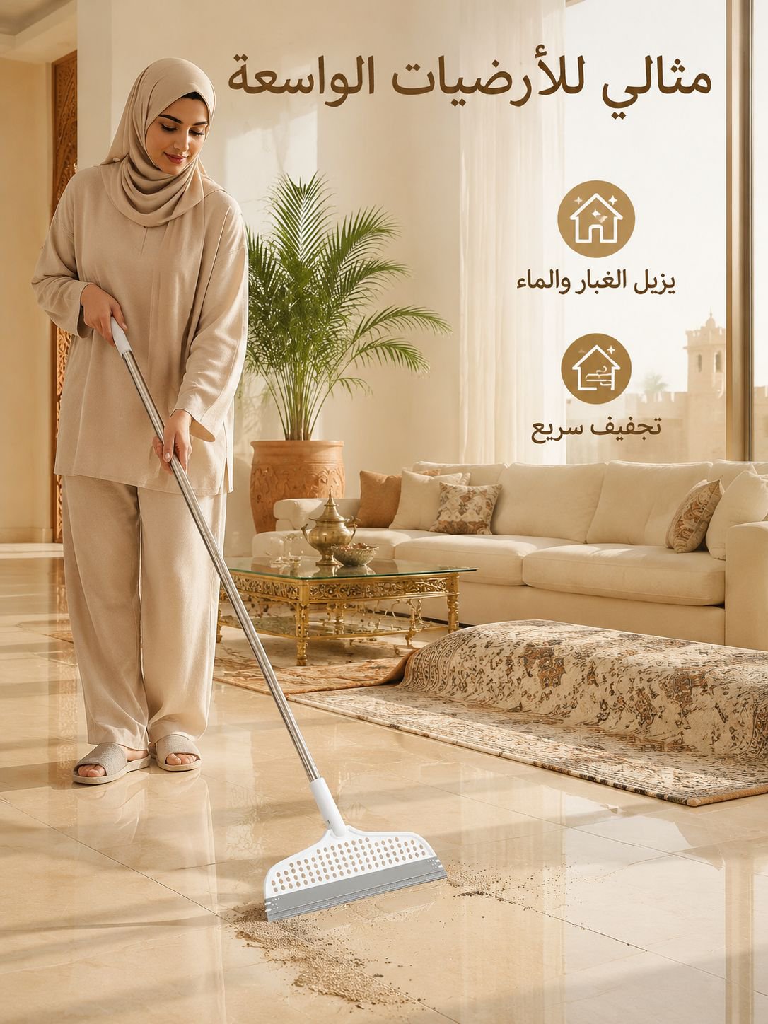 مكنسة متعددة الوظائف لتنظيف بقع الماء