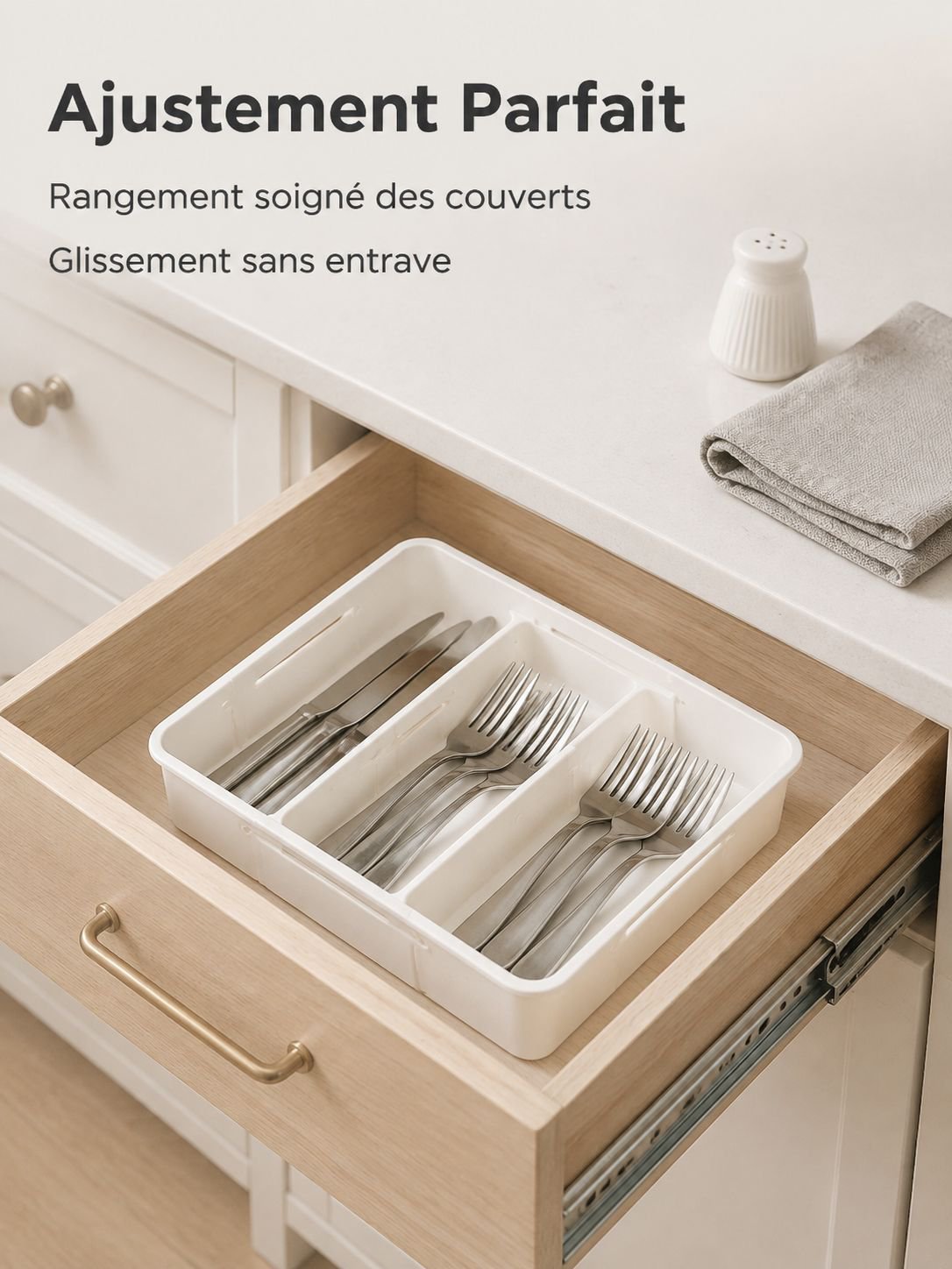 Solution idéale pour organiser vos tiroirs - Boîte extensible