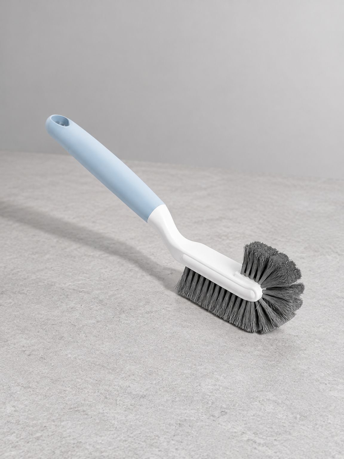 Long-handle shoe cleaning brush with soft bristles