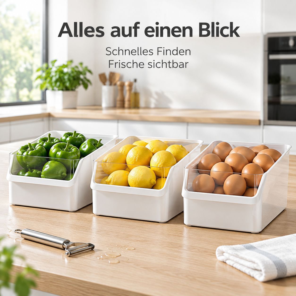 Transparenter Kühlschrank-Organizer