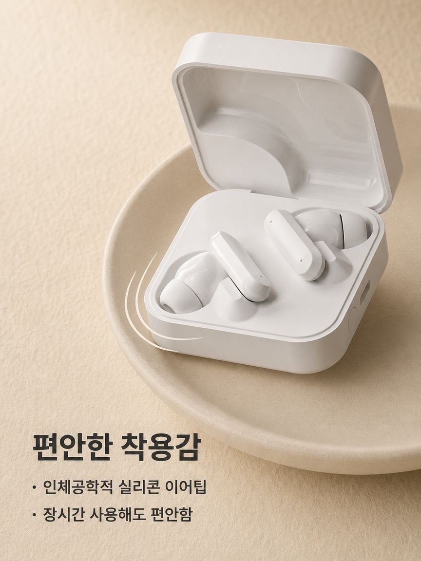 장시간 사용 가능한 대용량 배터리 이어폰