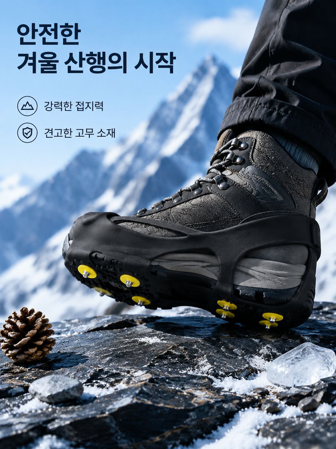미끄럼 방지 아이젠 스노우 부츠 커버