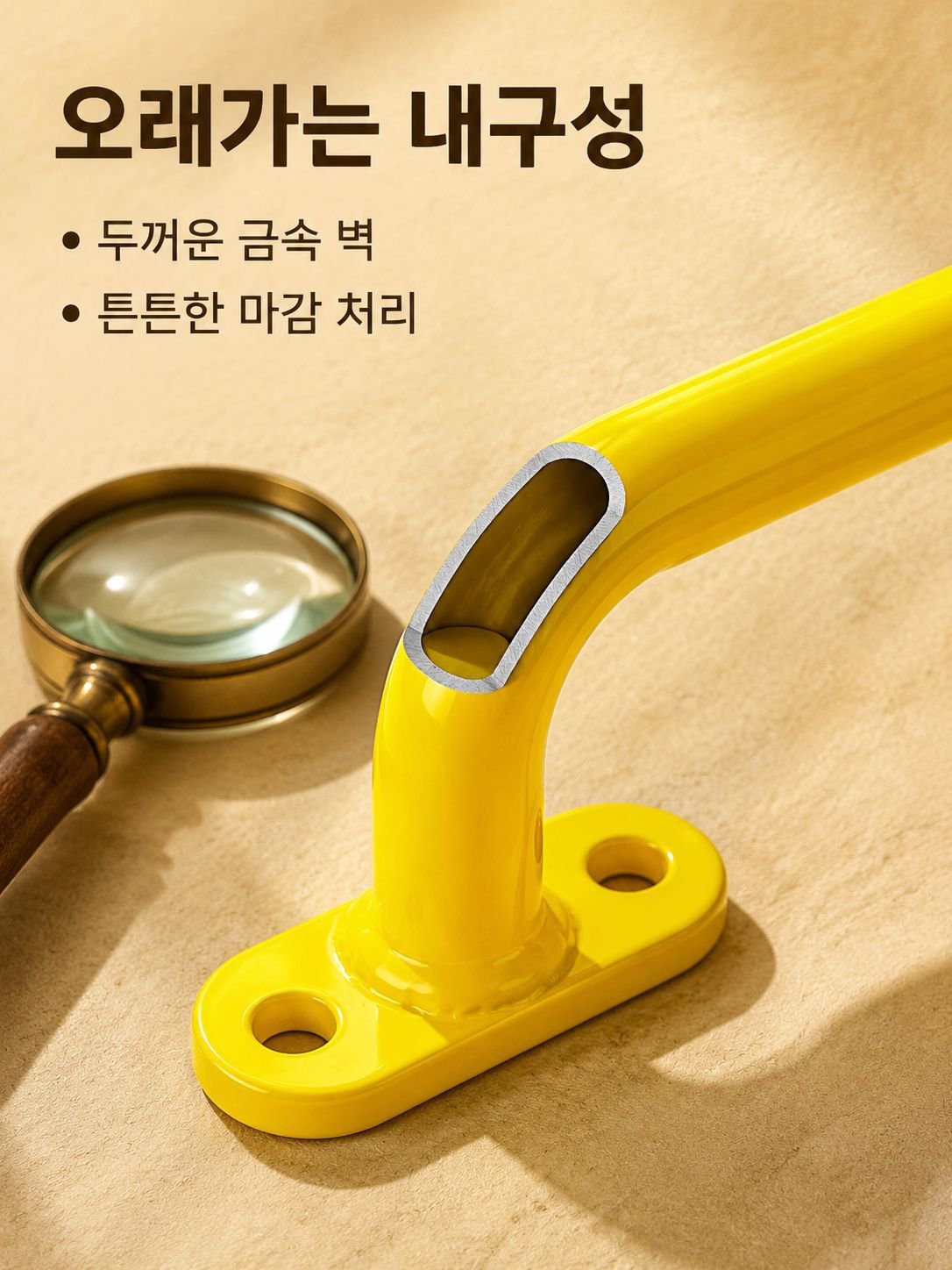 미끄럼 방지 디자인의 손잡이