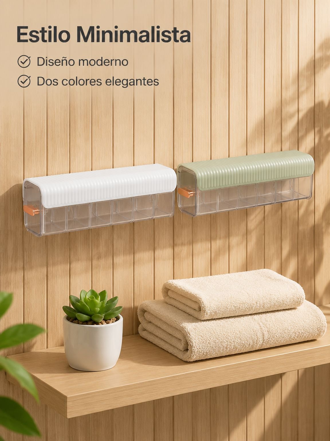 Organizador de ropa interior de pared con varias secciones