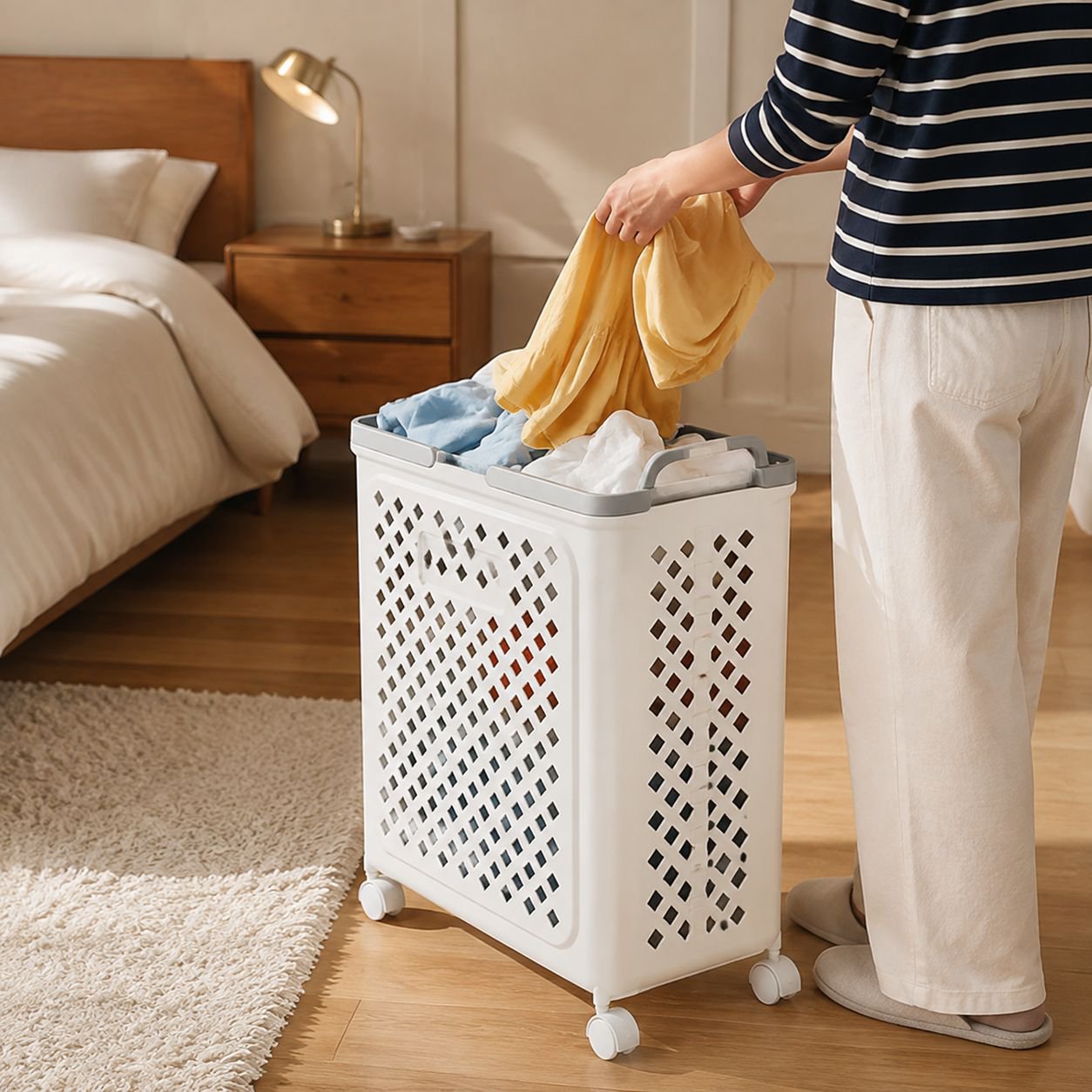 Panier à linge grande capacité multifonction pliable