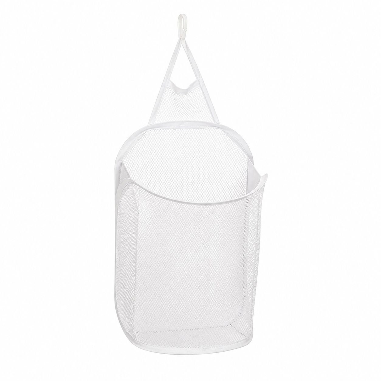 Sac à linge mural pliable, panier en maille adhésif, sans clou