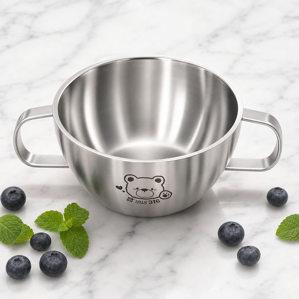 Cute Bowl with Lid 316 Stainless Steel Food Grade Household Bowl
