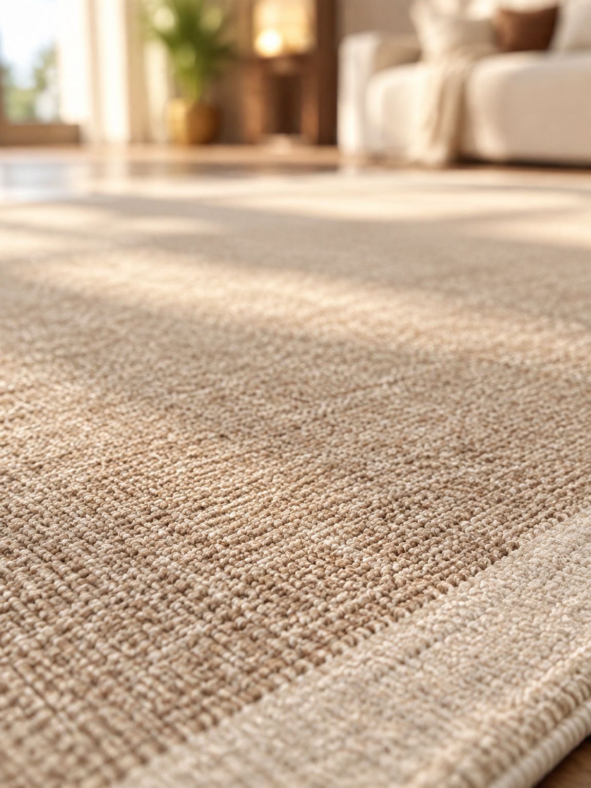 Vintage-style floor rug paired with classic interior furnishings