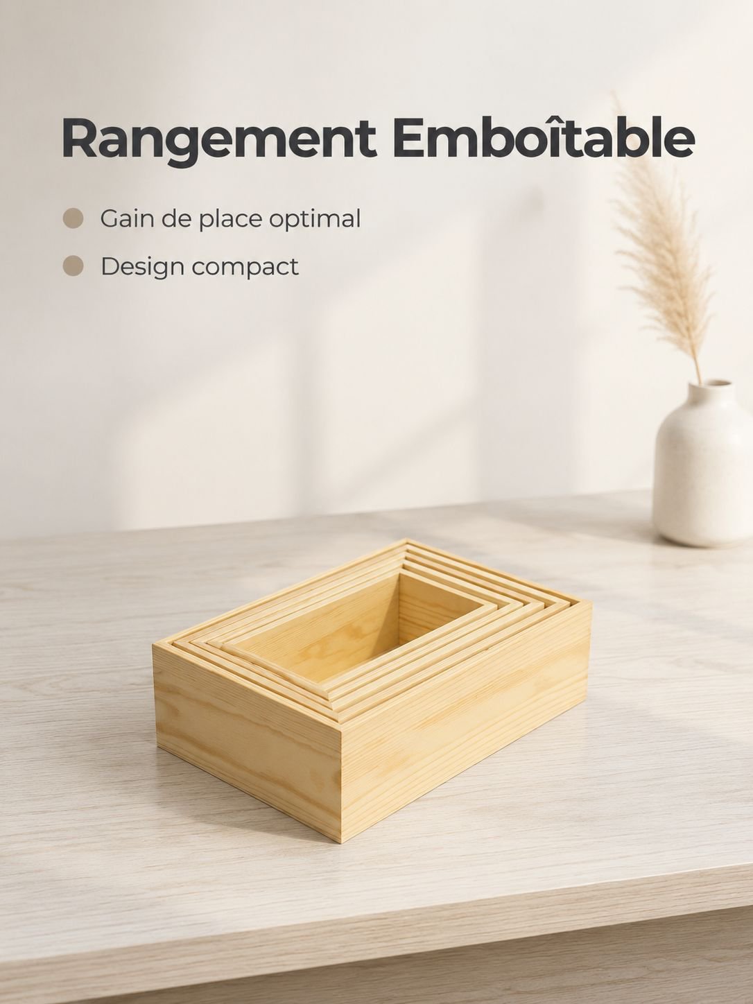 Rangement stylé et pratique en bois pour améliorer l'organisation du bureau