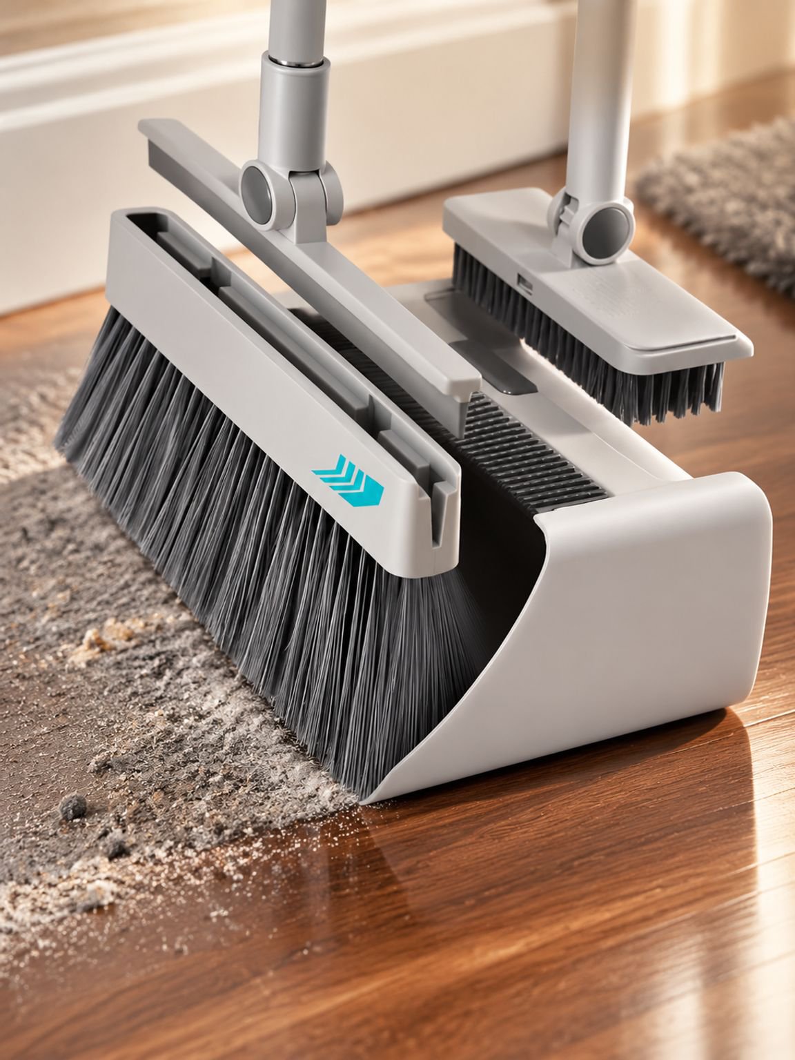 High-quality bristles on broom for effective dust collection
