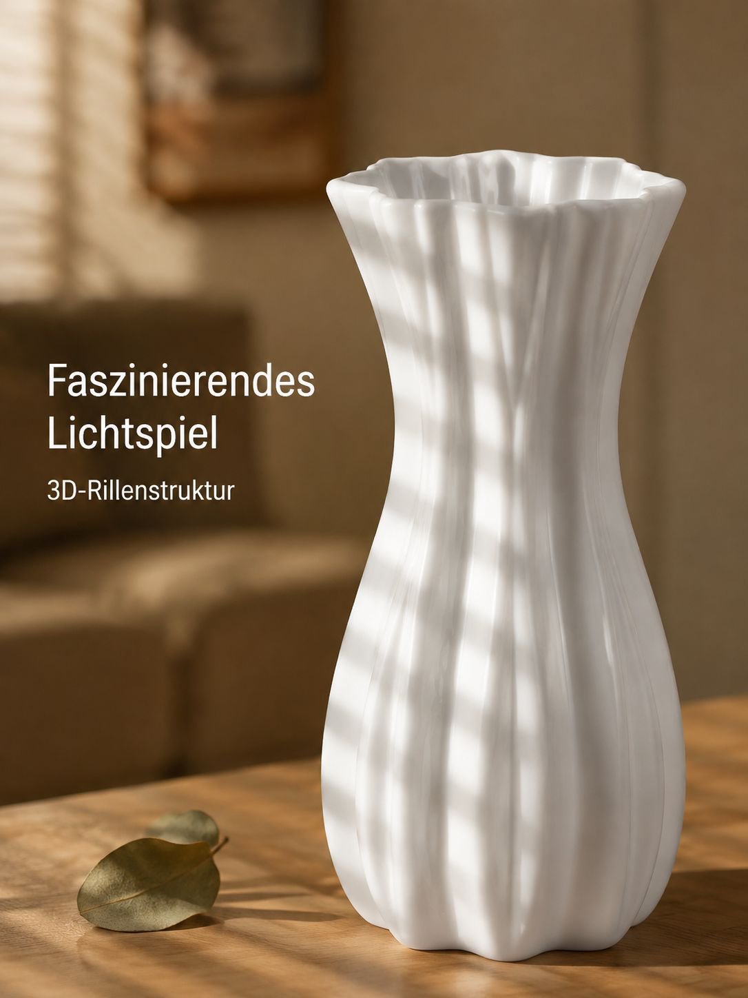 Bodenvase im französischen Stil, Plastikvase, Blumentopf, künstliche Blumen, Vintage-Wohnaccessoire.