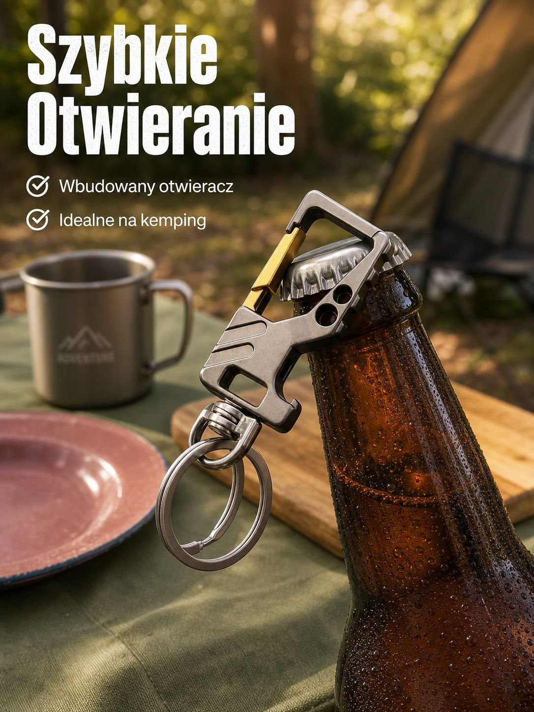 Brelok do kluczy samochodowych z otwieraczem do butelek